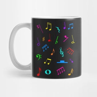 Musical Notes and Symbols Pattern Mug